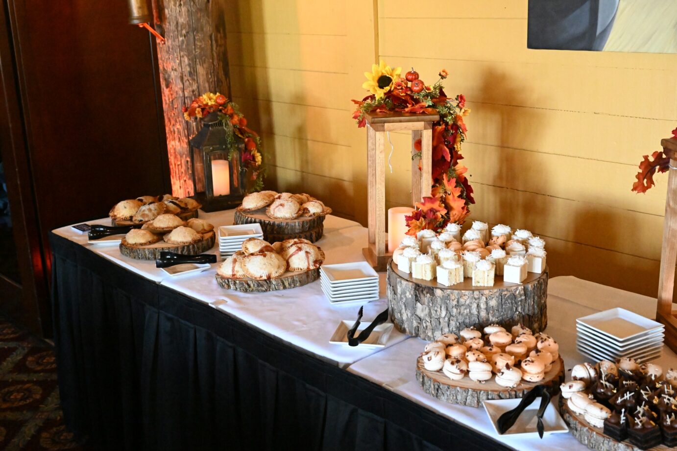 Catering spread of desserts