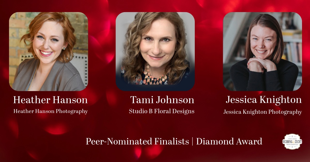 Three Peer-Nominated Mountain Mover Award Finalists: Heather Hanson, Heather Hanson Photography; Tami Johnson, Studio B Floral Designs; Jessica Knighton, Jessica Knighton Photography
