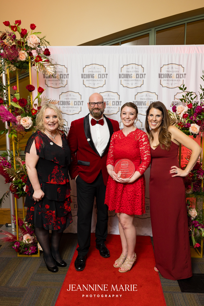 Michelle Tverberg, Matthew Sherry, Jessica Knighton - award winner, and Elizabeth Sherry