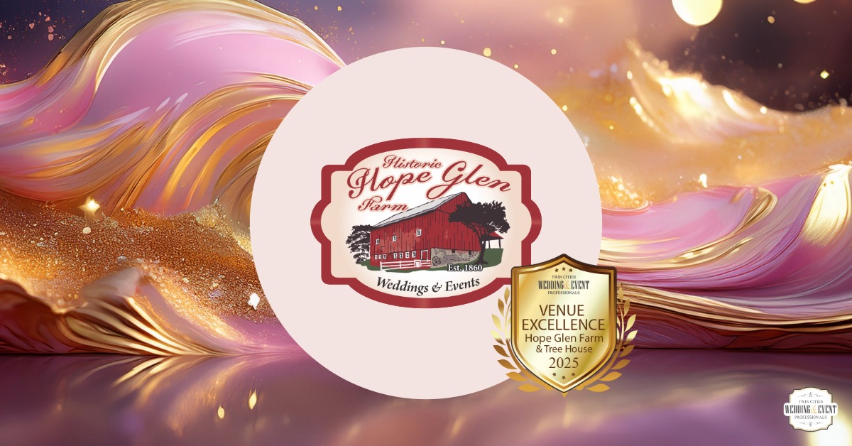 Venue Excellence award 2025 Historic Hope Glen Farm