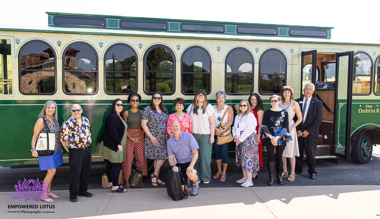 Twin Cities Wedding & Event Professionals with Renee's Limousine trolley car