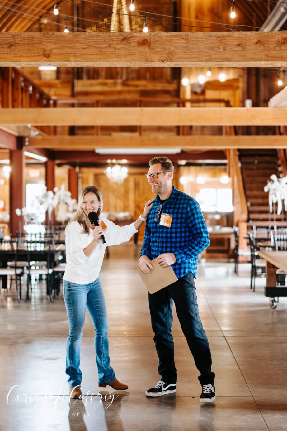 The Madisons speaking at event